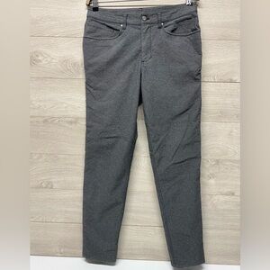 Lululemon Mens ABC Pant 30” Slim Heathered Black Grey
